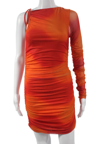 Camila Coelho Women Bodycon One Shoulder Tie Dye Knee-Length Dress Size XS