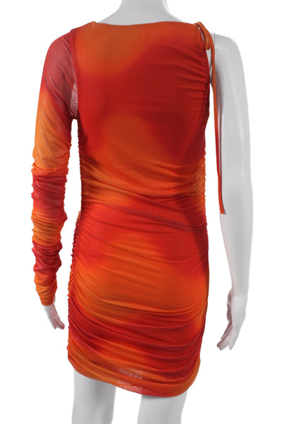 Camila Coelho Women Bodycon One Shoulder Tie Dye Knee-Length Dress Size XS
