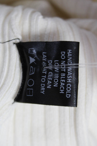 NBD Women Bodycon White One Shoulder Mini Dress Rayon Pullover Size XS