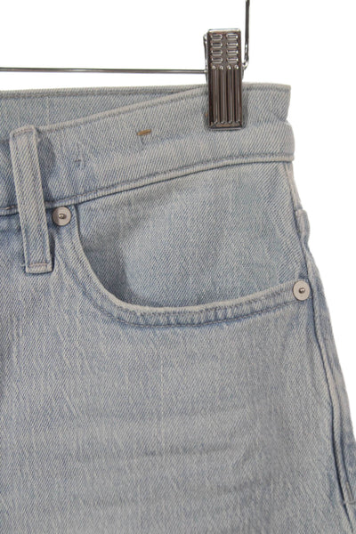 Madewell Womens Cropped High Rise Jeans Blue Cotton Button Size 26