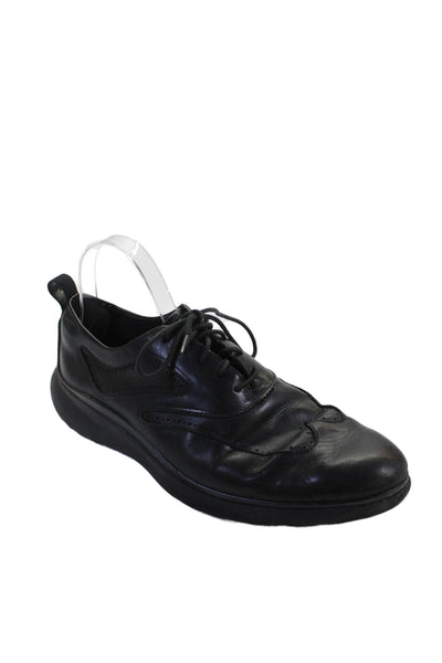 Cole Haan Grand.OS Mens Leather Lace-Up Oxford Shoes Black Size 10.5