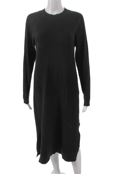 The Drop Womens Sweater Dress Black Long Sleeve Size M