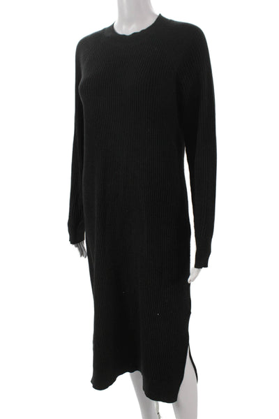 The Drop Womens Sweater Dress Black Long Sleeve Size M