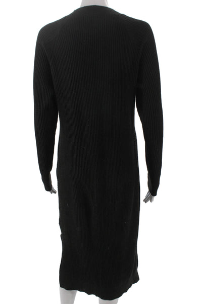 The Drop Womens Sweater Dress Black Long Sleeve Size M