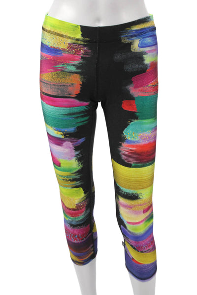 Terez Women Multicolor Striped Capri Leggings Size M