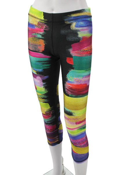 Terez Women Multicolor Striped Capri Leggings Size M