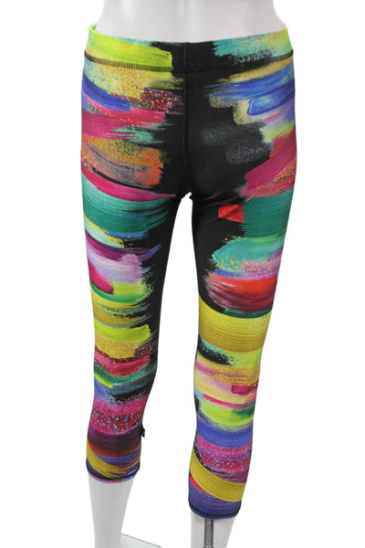 Terez Women Multicolor Striped Capri Leggings Size M
