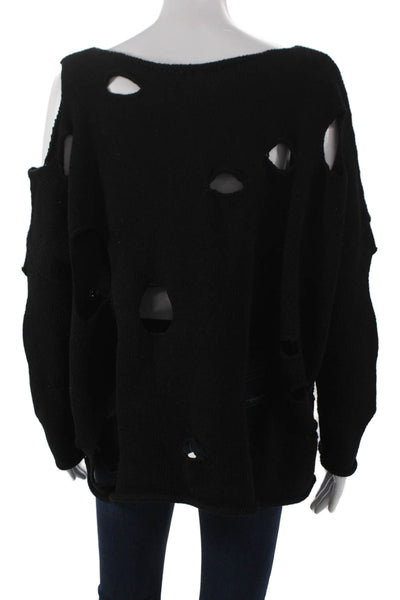 Planet by Lauren G Women Black Pullover Sweater Size One Size