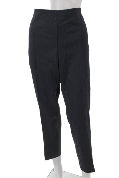 Akris Womens Black Cotton Dress Pants Zip Inseam 28 Size 14