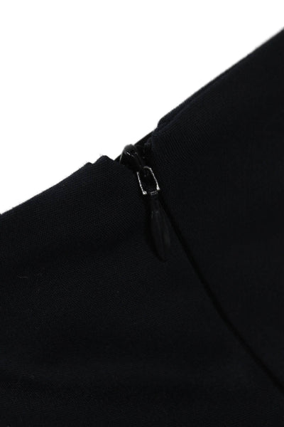 Akris Womens Black Cotton Dress Pants Zip Inseam 28 Size 14