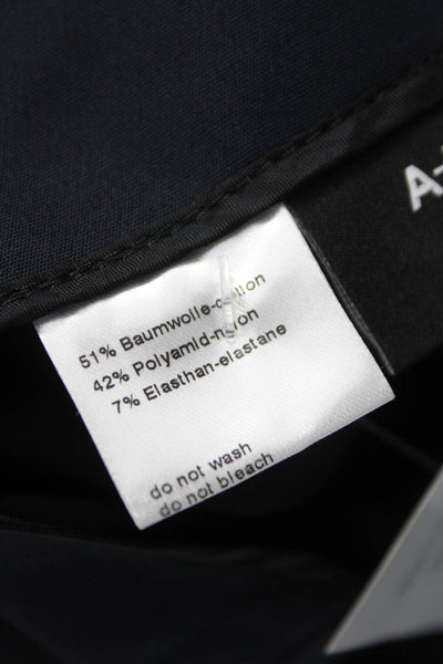 Akris Womens Black Cotton Dress Pants Zip Inseam 28 Size 14