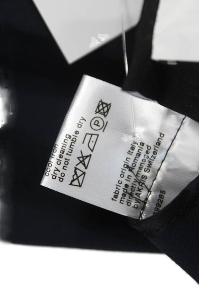 Akris Womens Black Cotton Dress Pants Zip Inseam 28 Size 14