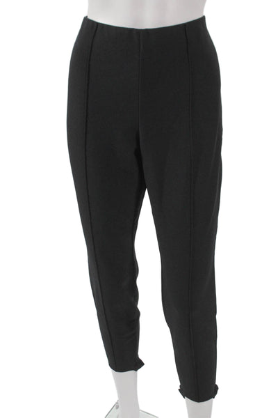 Lafayette 148 New York Women Ankle Pants Black Polyamide Pull On Size L