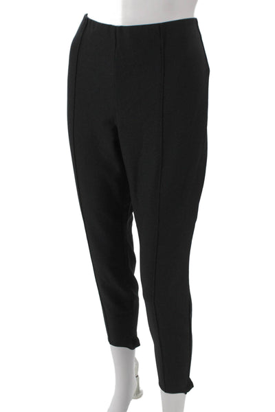 Lafayette 148 New York Women Ankle Pants Black Polyamide Pull On Size L