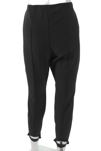 Lafayette 148 New York Women Ankle Pants Black Polyamide Pull On Size L
