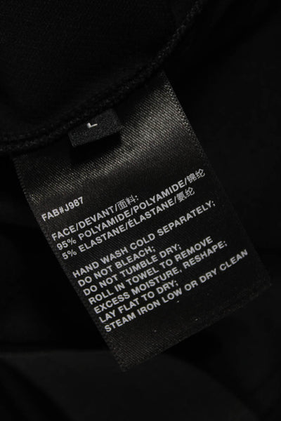 Lafayette 148 New York Women Ankle Pants Black Polyamide Pull On Size L