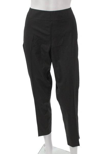 Lafayette 148 New York Women Black Virgin Wool Dress Pants Zip Size 12