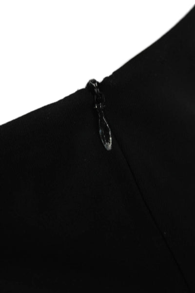 Lafayette 148 New York Women Black Virgin Wool Dress Pants Zip Size 12