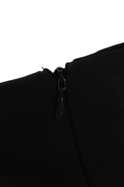 Akris Womens Ankle Pants Black Cotton Zip Size 14