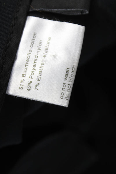Akris Womens Ankle Pants Black Cotton Zip Size 14