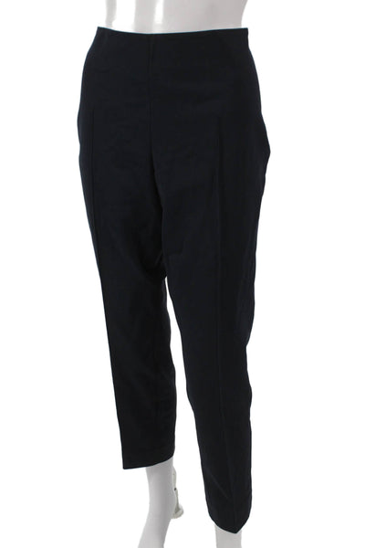 Akris Women Ankle Blue Cotton Pants Zip Size 12