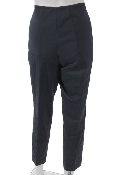 Akris Women Ankle Blue Cotton Pants Zip Size 12