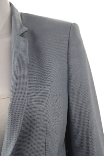 Stella McCartney Women Blazer Blue Polyester Blend Button Long Sleeve Size 40