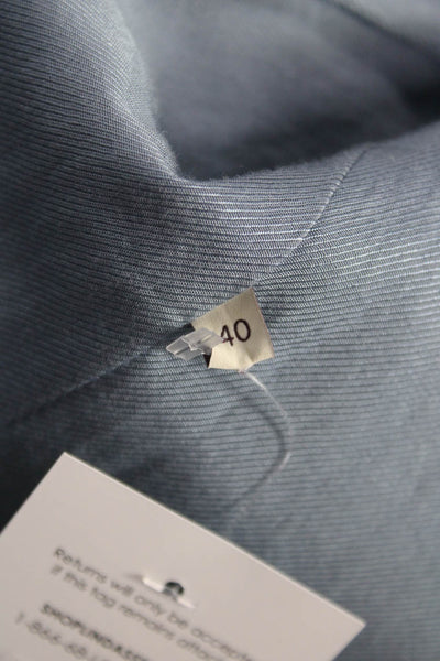 Stella McCartney Women Blazer Blue Polyester Blend Button Long Sleeve Size 40