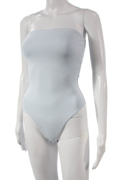 Babaton Women One Piece Bodysuit Square Neck Sleeveless Nylon Blue Size 2XS