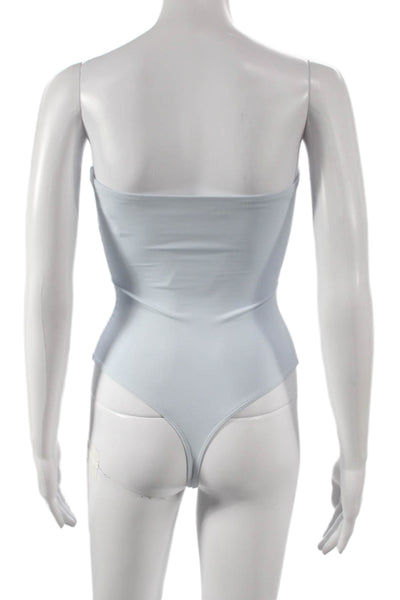 Babaton Women One Piece Bodysuit Square Neck Sleeveless Nylon Blue Size 2XS