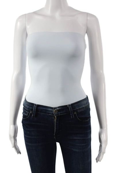 Babaton Women One Piece Bodysuit Square Neck Sleeveless Nylon Blue Size 2XS