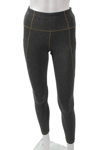 Athleta Womens Ankle Leggings Gray Nylon Pull On Size XS
