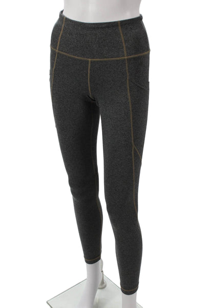 Athleta Womens Ankle Leggings Gray Nylon Pull On Size XS