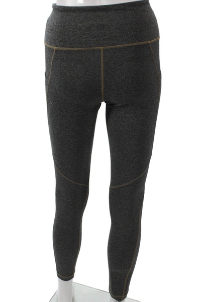 Athleta Womens Ankle Leggings Gray Nylon Pull On Size XS