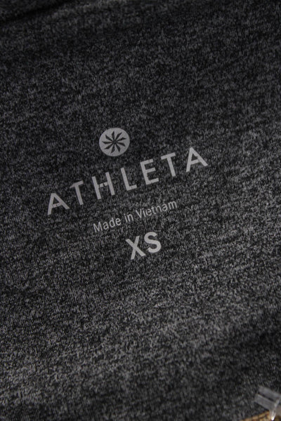 Athleta Womens Ankle Leggings Gray Nylon Pull On Size XS