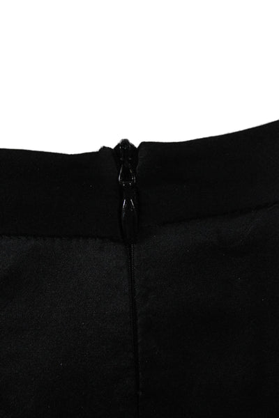 Stella McCartney Women Straight Pencil Skirt Black Silk Zip Long Size 40