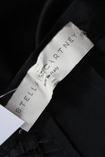 Stella McCartney Women Straight Pencil Skirt Black Silk Zip Long Size 40