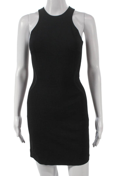 Stella McCartney Women Bodycon Dress Black Sleeveless Zip Long Size XS