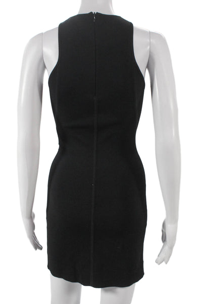 Stella McCartney Women Bodycon Dress Black Sleeveless Zip Long Size XS