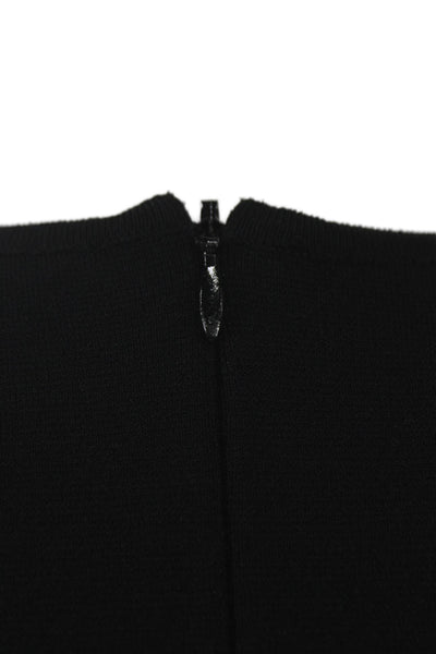 Stella McCartney Women Bodycon Dress Black Sleeveless Zip Long Size XS