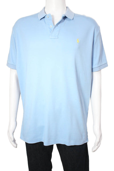 Polo Ralph Lauren Mens Polo Blue Cotton Short Sleeve Size L
