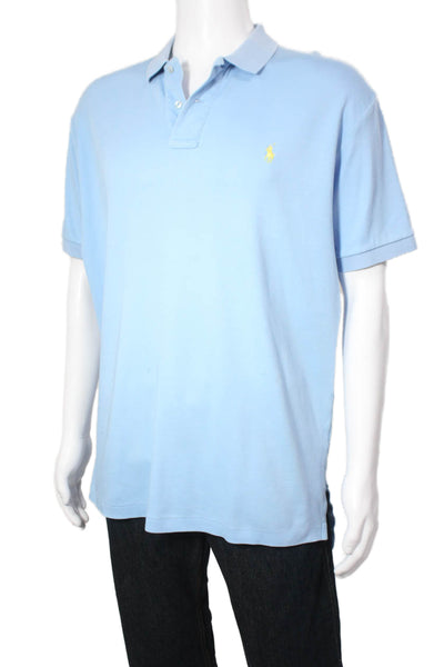 Polo Ralph Lauren Mens Polo Blue Cotton Short Sleeve Size L