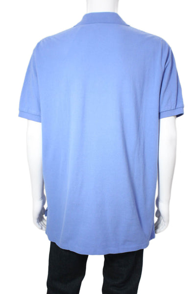 Polo Ralph Lauren Men Collared Cotton Polo Shirt Blue Short Sleeve Size XL