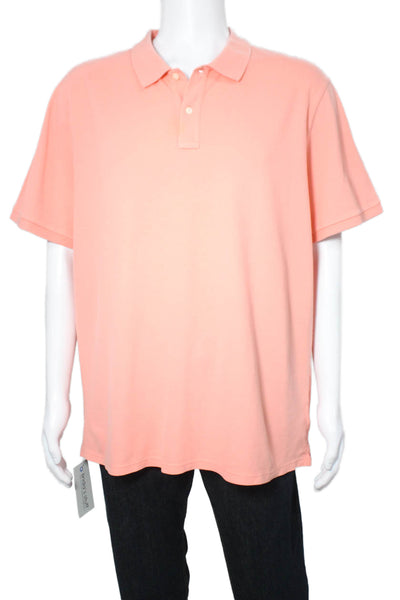 Vineyard Vines Mens Orange Collared Short Sleeve Polo Size XL