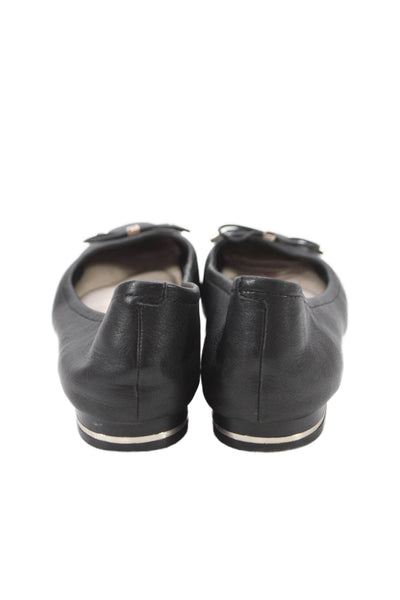 Kenneth Cole New York Womens Leather Slip On Ballet Flats Black Size 8.5M