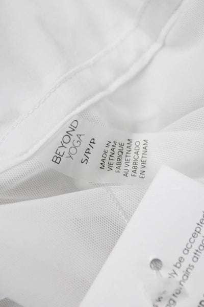 Beyond Yoga Women Track Jacket White Colorblock Zip Long Sleeve Size S