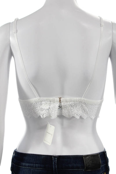 Intimately Free People Women's Lace Adjustable Straps Bralette White Size S