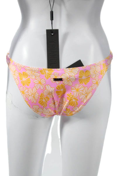 Triangl Women Two-Piece Floral Bikini Pink Size S