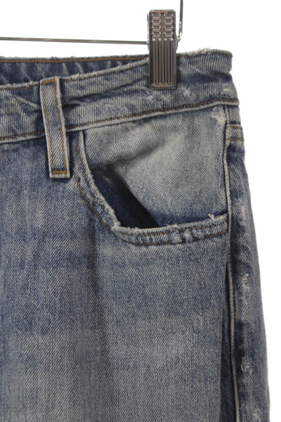 Frame Womens Straight Jeans High Waist Blue Button Size 30