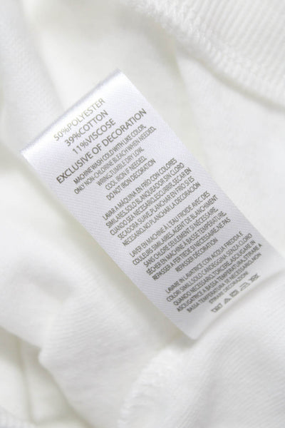 Boys Lie Womens White Pullover Sweatshirt Long Sleeve Crew Neck Size One Size
